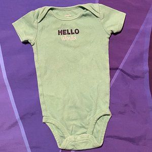 🔥6/$10🔥 Carter's Baby Onesie, 9 Months, Hello World
